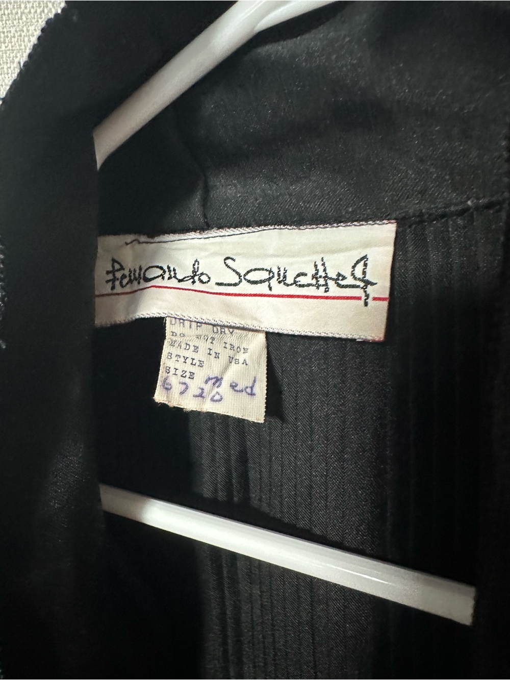 Fernando Sanchez Black Ribbed Jacket